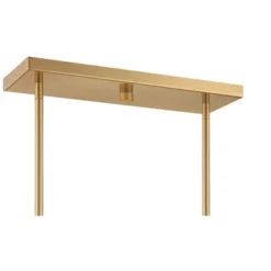 Possini Euro Design Kime Gold Linear Pendant Chandelier 50" Wide Modern 8-Light Fixture For Dining Room House Foyer Kitchen Island Entryway Bedroom -Lighting Specialty Store GUEST 78149ca9 fbb3 4e9a 9e8f 393470bf8512