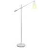 Swing Arm Floor Lamp With Glass Cylindrical Shade White - Lalia Home -Lighting Specialty Store GUEST 782bf1d2 480f 48f3 a33b 543eb4de29d5