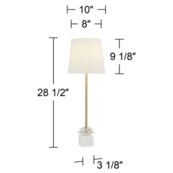 360 Lighting Phoebe Modern Buffet Table Lamps 28 1/2" Tall Set Of 2 Gold Metal White Drum Shade For Bedroom Living Room Bedside Nightstand Office Kids -Lighting Specialty Store GUEST 78d8af8f f397 4600 bcee 49d47bbe8204