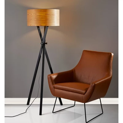 62" Bronx Collection Floor Lamp Black - Adesso 5 62" Bronx Collection Floor Lamp Black - Adesso - Image 3