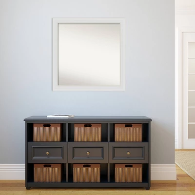 30" X 30" Non-Beveled Flair Narrow Bathroom Wall Mirror Soft White - Amanti Art 6 30" X 30" Non-Beveled Flair Narrow Bathroom Wall Mirror Soft White - Amanti Art - Image 4