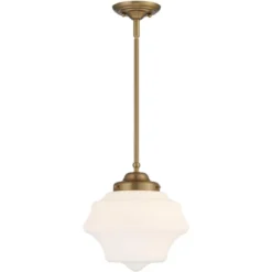 Possini Euro Design Soft Gold Mini Pendant Light 11" Wide Modern Schoolhouse Opal Glass Shade For Dining Living Room House Island -Lighting Specialty Store GUEST 859da487 ad81 480b 9f6b e17a77902724