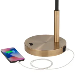 360 Lighting Colborne Modern Mid Century Desk Table Lamp 28" Tall Antique Brass Black With USB Charging Port LED For Bedroom Living Room Bedside Kids 12 360 Lighting Colborne Modern Mid Century Desk Table Lamp 28" Tall Antique Brass Black With USB Charging Port LED For Bedroom Living Room Bedside Kids -Lighting Specialty Store GUEST 86a563e5 0152 41a0 be97 a09f9236d93f