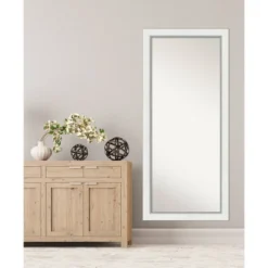 29"x65" Eva White Silver Framed Full Length Floor/Leaner Mirror - Amanti Art -Lighting Specialty Store GUEST 88d5e593 e05e 415d a101 d73aa503d00d