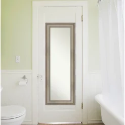 20" X 54" Non-Beveled Mezzanine Antique Silver Narrow Wood On The Door Mirror - Amanti Art -Lighting Specialty Store GUEST 8914c449 1bce 4a2f b44d 468da717aaf6