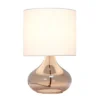 Glass Raindrop Table Lamp With Fabric Shade Smoke Gray - Simple Designs -Lighting Specialty Store GUEST 89af6797 bd38 49de 934a 4f08ebf6b61c