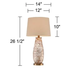 Regency Hill Cottage Table Lamps 26.5" High Set Of 2 Mother Of Pearl Tile Vase Beige Drum Shade For Living Room Family Bedroom Bedside Office 15 Regency Hill Cottage Table Lamps 26.5" High Set Of 2 Mother Of Pearl Tile Vase Beige Drum Shade For Living Room Family Bedroom Bedside Office -Lighting Specialty Store GUEST 8bab6cf4 9521 4bde b4ca 97031b3b148c