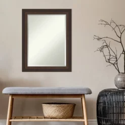 23" X 29" Beveled Lara Bronze Wood Wall Mirror - Amanti Art -Lighting Specialty Store GUEST 8c8c8d66 39f9 475b 9248 465fd854014e