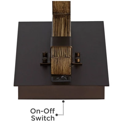 Franklin Iron Works Tribeca Rustic Farmhouse Table Lamp 25" High Metal With USB Charging Port Light Mica Drum Shade For Bedroom Living Room Bedside 5 Franklin Iron Works Tribeca Rustic Farmhouse Table Lamp 25" High Metal With USB Charging Port Light Mica Drum Shade For Bedroom Living Room Bedside - Image 4