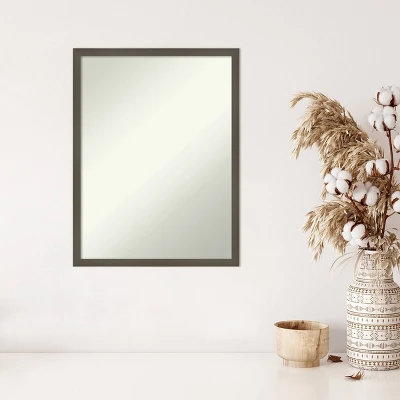 20" X 26" Non-Beveled Svelte Clay Gray Wood Wall Mirror - Amanti Art 6 20" X 26" Non-Beveled Svelte Clay Gray Wood Wall Mirror - Amanti Art - Image 4