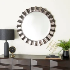Modern Aluminum Starburst Wall Mirror – Olivia & May