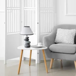 14.7" Contemporary Ceramic Stacking Stones Table Desk Lamp Gray - Creekwood Home -Lighting Specialty Store GUEST 9352a26c 6a11 4685 81f1 1d6c3fa42d3c