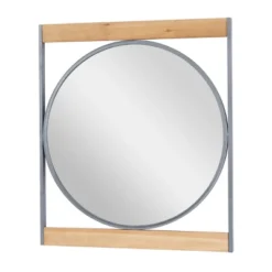 Metal Wall Mirror With Wood Accents Brown - Novogratz -Lighting Specialty Store GUEST 94743c43 7488 4f10 9bd7 c93addb867a4