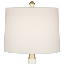 360 Lighting Nesbit Modern Mid Century Table Lamps 25" High Set Of 2 White Ceramic With USB Charging Port Drum Shade For Bedroom Living Room Bedside 15 360 Lighting Nesbit Modern Mid Century Table Lamps 25" High Set Of 2 White Ceramic With USB Charging Port Drum Shade For Bedroom Living Room Bedside -Lighting Specialty Store GUEST 94ef9369 77ae 49d4 9107 a03625e4ab90