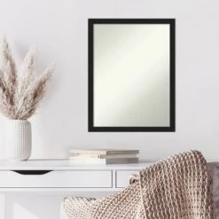 20" X 26" Non-Beveled Grace Brushed Metallic Black Narrow Wall Mirror - Amanti Art 13 20" X 26" Non-Beveled Grace Brushed Metallic Black Narrow Wall Mirror - Amanti Art -Lighting Specialty Store GUEST 951448bf 80f9 49d1 8ee0 ac5ad762c7e1