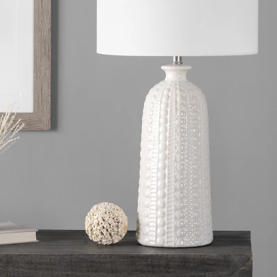 NuLOOM Flint Ceramic 30" Table Lamp Lighting - Cream 30" H X 15" W X 15"D 5 NuLOOM Flint Ceramic 30" Table Lamp Lighting - Cream 30" H X 15" W X 15"D - Image 3