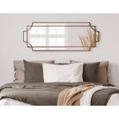 16" X 42" Minuette Decorative Framed Wall Mirror Bronze - Kate & Laurel All Things Decor -Lighting Specialty Store GUEST 97de3255 71c9 428c af61 2c678af51fa5