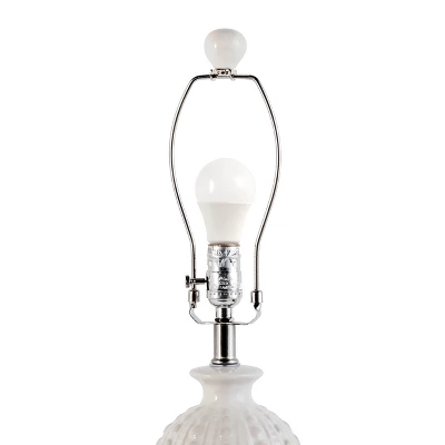 NuLOOM Flint Ceramic 30" Table Lamp Lighting - Cream 30" H X 15" W X 15"D 9 NuLOOM Flint Ceramic 30" Table Lamp Lighting - Cream 30" H X 15" W X 15"D - Image 7