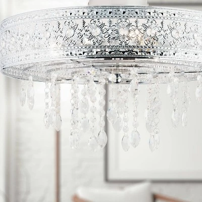 24" 3-Light Giselle Chandelier Polished Gold - River Of Goods 7 24" 3-Light Giselle Chandelier Polished Gold - River Of Goods - Image 5