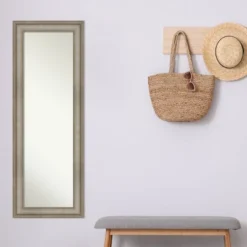 20" X 54" Non-Beveled Mezzanine Antique Silver Narrow Wood On The Door Mirror - Amanti Art -Lighting Specialty Store GUEST 9ae2f71d e442 449f 85fa b3efcceaec2d