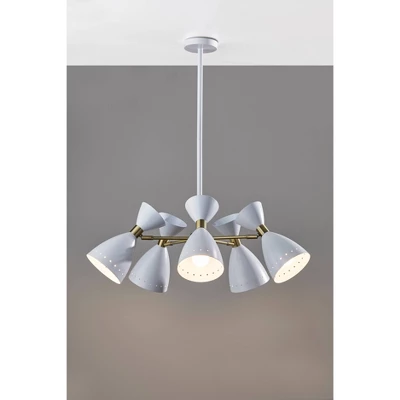 5-Head Oscar Pendant White - Adesso 4 5-Head Oscar Pendant White - Adesso - Image 2