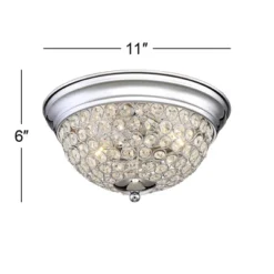 Possini Euro Design Faith Modern Ceiling Light Flush Mount Fixtures 11" Wide Set Of 2 Chrome 2-Light Crystal For Bedroom Kitchen Living Room Hallway 14 Possini Euro Design Faith Modern Ceiling Light Flush Mount Fixtures 11" Wide Set Of 2 Chrome 2-Light Crystal For Bedroom Kitchen Living Room Hallway -Lighting Specialty Store GUEST 9e60bc97 1b08 4f00 97c0 da352123f71d