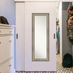 20" X 54" Non-Beveled Mezzanine Antique Silver Narrow Wood On The Door Mirror - Amanti Art -Lighting Specialty Store GUEST 9e613d10 c534 4bff 811f 9bc7b400929f