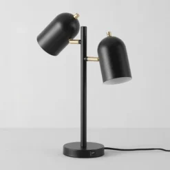 18" 2-Light Carter Table Lamp Matte Brass/Black - Globe Electric -Lighting Specialty Store GUEST a2300cae e858 4ff1 bd2b 147417b10f96