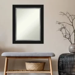 24" X 30" Non-Beveled Eva Black Silver Wall Mirror - Amanti Art 14 24" X 30" Non-Beveled Eva Black Silver Wall Mirror - Amanti Art -Lighting Specialty Store GUEST a44e53ee 317b 4128 9da5 5e40ad793e93