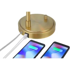 Possini Euro Design Possini Euro Vaile Desk Lamp With Dual USB Ports Warm Gold With Glass Shade -Lighting Specialty Store GUEST a642064a 0eab 4bed 9e47 2cd76b7cd821