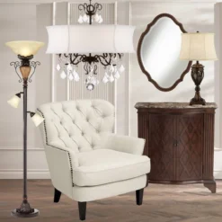 Regency Hill Ludo Rustic Vintage Torchiere Floor Lamp With Side Lights 72" Tall Bronze Crackle Adjustable Alabaster Glass For Living Room Reading Home -Lighting Specialty Store GUEST a793bf91 e537 4791 93d0 c984d803d7e2