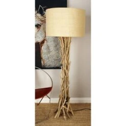 Rustic Floor Lamp Beige - Olivia & May