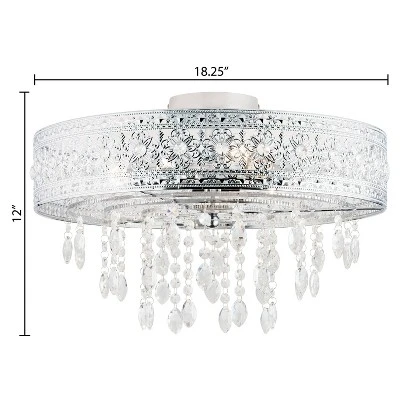 24" 3-Light Giselle Chandelier Polished Gold - River Of Goods 8 24" 3-Light Giselle Chandelier Polished Gold - River Of Goods - Image 6