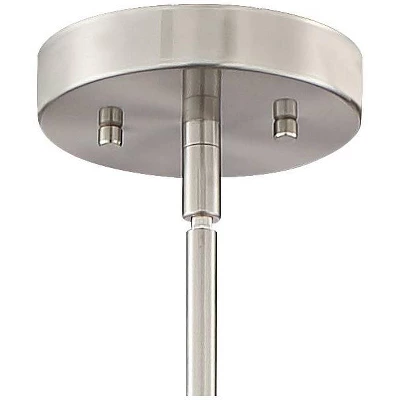 Franklin Iron Works Salima Brushed Nickel Gray Pendant Chandelier 21 1/4" Wide Farmhouse Rustic LED 5-Light Fixture For Dining Room Kitchen Island 6 Franklin Iron Works Salima Brushed Nickel Gray Pendant Chandelier 21 1/4" Wide Farmhouse Rustic LED 5-Light Fixture For Dining Room Kitchen Island - Image 4