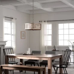 18" Metal Dixsie Caged Farmhouse Chandelier Woodgrain - River Of Goods 15 18" Metal Dixsie Caged Farmhouse Chandelier Woodgrain - River Of Goods -Lighting Specialty Store GUEST aeea7213 457a 4ffe be11 05b29187b0b1