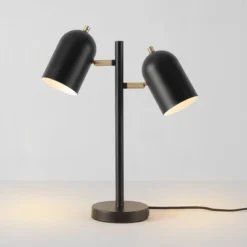 18" 2-Light Carter Table Lamp Matte Brass/Black - Globe Electric -Lighting Specialty Store GUEST b1426d35 5d48 4139 913f b8256384c7ee