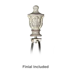 360 Lighting Vintage Chic Floor Lamp 60" Tall Antique White Washed Ivory Brocade Fabric Bell Shade For Living Room Reading Bedroom Office -Lighting Specialty Store GUEST b1598881 3bbc 44c2 8af3 7d4820acdc46