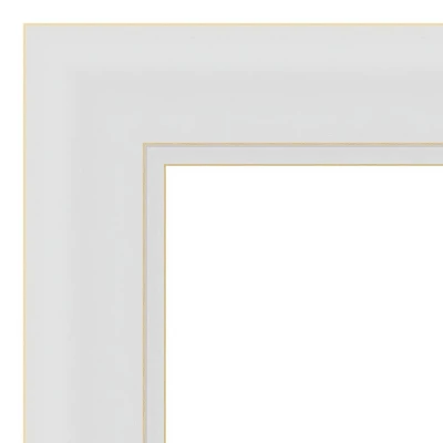 30" X 30" Non-Beveled Flair Narrow Bathroom Wall Mirror Soft White - Amanti Art 4 30" X 30" Non-Beveled Flair Narrow Bathroom Wall Mirror Soft White - Amanti Art - Image 2