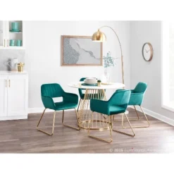 Marble And Metal March Contemporary Floor Lamp Gold (Includes LED Light Bulb) - LumiSource -Lighting Specialty Store GUEST b28e67e9 7685 400d 8cd9 a407616c5954