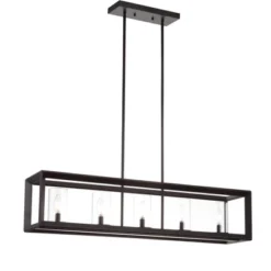 LED 5-Light Metal/Glass Anna Linear Pendant - JONATHAN Y -Lighting Specialty Store GUEST b29a4bc6 4167 4c99 9462 2e40c940f155