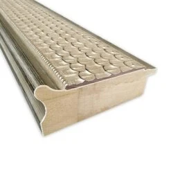 32" X 32" Non-Beveled Trellis Silver Wood Wall Mirror - Amanti Art