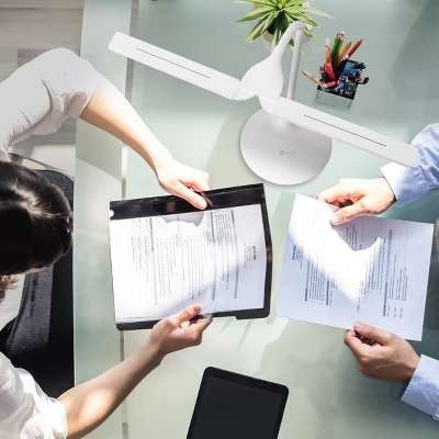 Wellness Series Pivot Table Lamp With Dual Shades (Includes LED Light Bulb) - OttLite 8 Wellness Series Pivot Table Lamp With Dual Shades (Includes LED Light Bulb) - OttLite - Image 6