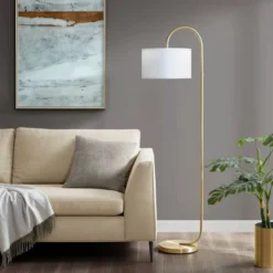 Attwell Arched Metal Floor Lamp Gold - Hampton Hill -Lighting Specialty Store GUEST b952bb0f 72dc 4a38 b1ec 2f23da715998