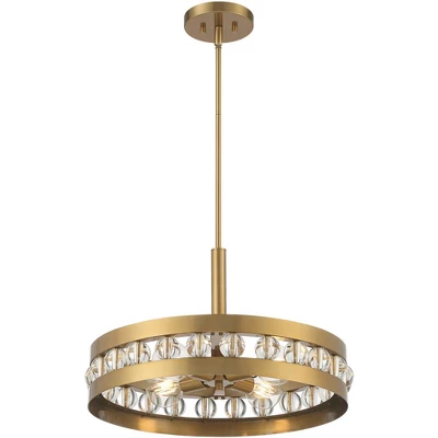 Stiffel Artyom Warm Gold Ring Pendant Chandelier 21 1/2" Wide Modern Clear Crystal Balls 4-Light Fixture For Dining Room House Foyer Kitchen Island 8 Stiffel Artyom Warm Gold Ring Pendant Chandelier 21 1/2" Wide Modern Clear Crystal Balls 4-Light Fixture For Dining Room House Foyer Kitchen Island - Image 6