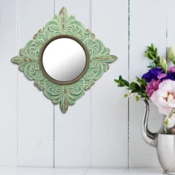 Square Pale Ocean Decorative Wall Mirror Honey Dew - CKK Home Decor -Lighting Specialty Store GUEST bbd016f1 b568 4145 a0d3 a56e9195318b