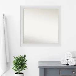 30" X 30" Non-Beveled Flair Narrow Bathroom Wall Mirror Soft White - Amanti Art 17 30" X 30" Non-Beveled Flair Narrow Bathroom Wall Mirror Soft White - Amanti Art -Lighting Specialty Store GUEST bcd797dd bb91 4516 8ffd 9a9a46f260d3