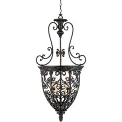 Franklin Iron Works French Scroll Rubbed Bronze Chandelier 22 1/2" Wide Rustic 9-Light Fixture For Dining Room House Kitchen Island Entryway Bedroom 11 Franklin Iron Works French Scroll Rubbed Bronze Chandelier 22 1/2" Wide Rustic 9-Light Fixture For Dining Room House Kitchen Island Entryway Bedroom -Lighting Specialty Store GUEST be2803c9 6179 4d49 9451 fd37143d4714