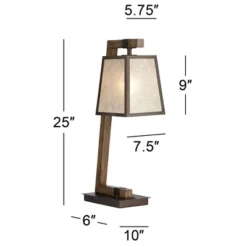 Franklin Iron Works Tribeca Rustic Farmhouse Table Lamp 25" High Metal With USB Charging Port Light Mica Drum Shade For Bedroom Living Room Bedside 16 Franklin Iron Works Tribeca Rustic Farmhouse Table Lamp 25" High Metal With USB Charging Port Light Mica Drum Shade For Bedroom Living Room Bedside -Lighting Specialty Store GUEST c03f8d5e 1a98 44a5 94c5 8544df78b3db