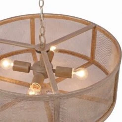 18" Metal Dixsie Caged Farmhouse Chandelier Woodgrain - River Of Goods 21 18" Metal Dixsie Caged Farmhouse Chandelier Woodgrain - River Of Goods -Lighting Specialty Store GUEST c0bcbc8a 9be4 4956 8a12 cba51f9f6ca1