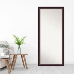 28" X 64" Non-Beveled Signore Bronze Wood Full Length Floor Leaner Mirror - Amanti Art -Lighting Specialty Store GUEST c297603b a5e4 4c8b 820e 4cfff4fdb828